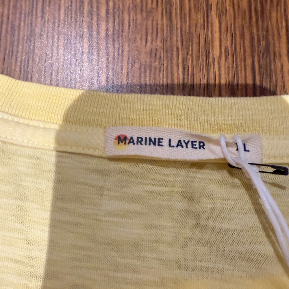 Marine Layer Lemon Drop V-Neck Tee